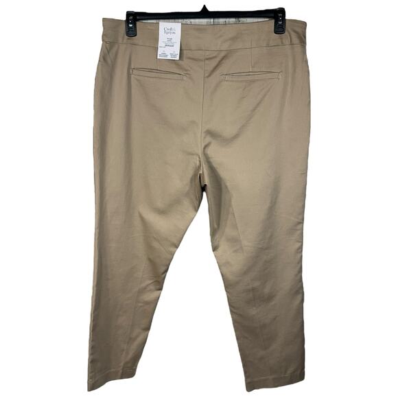 Croft & Barrow SZ 20W Straight Pants Stretch Pull-On Mid-Rise Flat Front Pockets - Picture 3 of 10